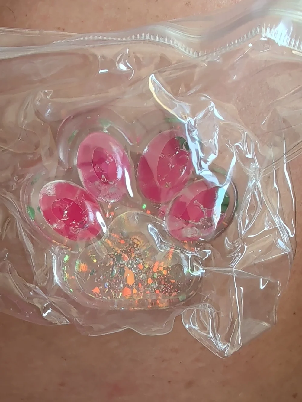 Pink Paw-Shaped Gel Taba Squishy Unbranded - Picture 1 of 1